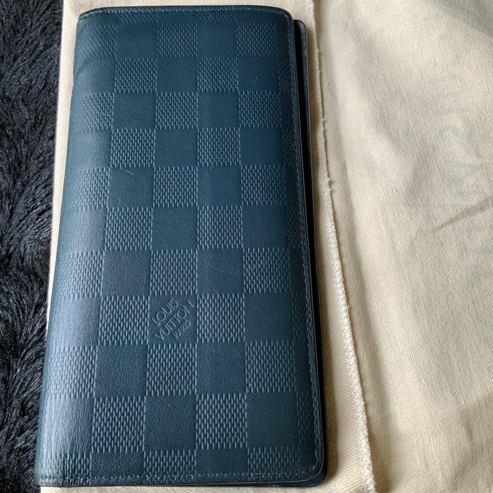 Used Louis Vuitton Damier Infini Portefeuil Brazza Bifold Long Wallet N63010